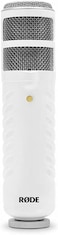 R&Oslash;DE Podcaster Dynamic Large-Diaphragm Microphone With Usb Connection For Mac And Pc, White