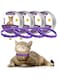 Weewooday 4 Pcs Calming Cats Collar Adjustable Cat Calm Collar Lavender Scent Relaxing Cat Collar with 2 Pendant for Puppies Cats Reduce Stress Aggression Anxious, up to 15 Inches (Purple, Gold)