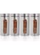 TAPIT Kitchen Canisters Set, Stainless Steel and Glass Canister with Window, Kitchen Organisation Glass Jars with Airtight Lids for Flour Cookies Spices Grains (4pcs,1300ml*4)