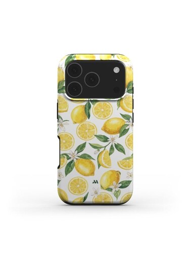 MOBCOS iPhone 17 Pro Max Lemon Daisy Premium Case Compatible with Hybrid Dual-Layer Hard Shell + Silicone Protection - Scratch-Resistant Shockproof Mobile Cover