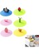 KASTWAVE Silicone Cup Covers, 6Pcs Anti-Dust Colorful Drink Covers, Cute Animal Silicone Coffee Cup Lid, Reusable Airtight Mug Cover for Hot and Cold Beverages