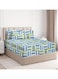 HOME Premium Glace Cotton 180 TC Double Fitted Bedsheet Set with 2 Pillow Covers 183x198 +25 cm &acirc;&euro;&ldquo; 72*78+10 Inch