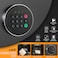 Safe Box with Digital Keypad and Key Lock, Fire Resistant Hotel Size Locker for A4 Documents Laptop MacBook Tablets Camera Cash Home Office RB23QC11 (23x43x35cm Black)