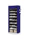 Generic 10 Tiers Foldable Shoe Rack, Foldable Shoes Organizer Cover, Shoe Cover Rack, Pairs Portable Shoe Storage Rack (Cayan(Blue))
