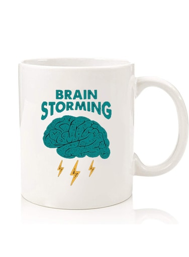 Premium Quality Two Sided Printed Coffee Mug Tea Cup For Home Office, Kids Men Women Brain Stroming