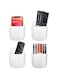 AREAJD 4 Pack 2022 Upgrades TV Remote Holder Wall Mount/Ceiling Fan Remote Control Wall Holder/Pen Holder, Cell Phone Holder with Adhesive, Bedside Shelf, White
