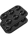 Shudyear 2 pcs 6 cavities non-stick donut baking pan, donut mold, donut baking pan. Suitable for oven