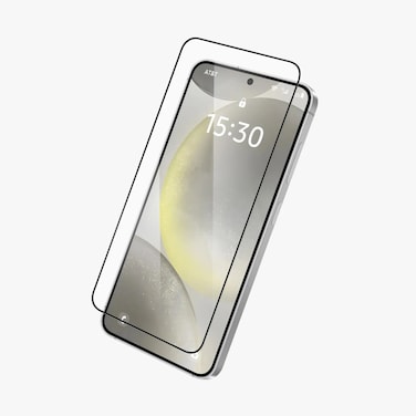 Levelo 2.5D Silk Print Silicone Aluminum, Explosion Proof, Oleophobic Coating, Auto-Exhaust, Hydrophobic Coating, 9H Scratch Resistant, Instant Fingerprint Unlock (Clear/S25 Plus)
