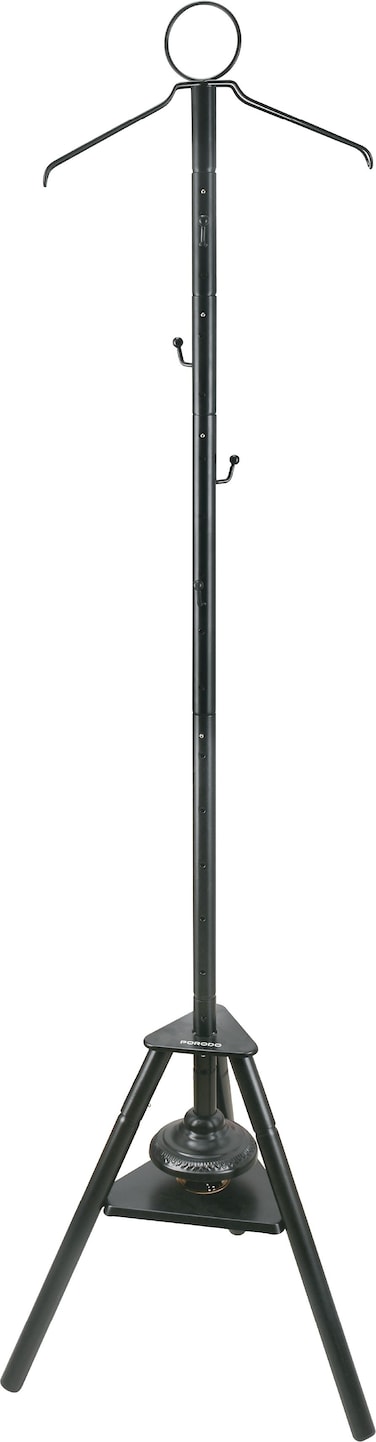 Porodo Lifestyle Clothing Bukhour Incense Burner, 186cm Height, Smart Bukhour Design, Built-In Incense Ventilation Holes, Wrinkle Removal &amp; Scenting, Sturdy Non-Skid Base, Hanger Hook, Black
