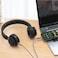 Porodo USB 2.0 Lightning to 3.5mm Braided Audio Cable 1.2M, Universal Compatibility, Tangle-Free Design, AUX to USB-C, LED Light Cable &ndash; Grey