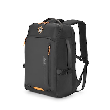 Porodo Gaming PS5 Storage &amp; Laptop Backpack, Water-Resistant, Type-C Charging Port, 40W Power Delivery, Console &amp; Controller Storage, Trolley Sleeve Design, Glasses Holder Strap, Black

