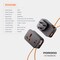 مقبس الحائط العالمي بورودو، مقبس 3 بن UK، مخرج USB-A 18 واط، منافذ USB-C PD 20 واط، قدرة 3250 واط، 15 واط إجمالي مخرج DC، كابل USB-C مدمج 30 سم، حماية بالفيوز، أسود
