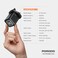 Porodo Dual-Port Wall Charger, GaN Technology, 35W Max Output, USB-C &amp; USB-A Ports, Built-in Safeguards, Digital Display, 1.2m Type-C to Lightning Cable, 3-Pin UK Plug, 100-240V, Black






