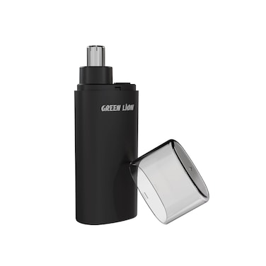 مزيل شعر الأنف والأذن جرين لاين، رأس دوار 360°، إعدادات سرعة قابلة للتعديل، محرك 9600 دورة في الدقيقة، شفرات قابلة للإزالة، حماية أمان، شحن USB-C، أسود
