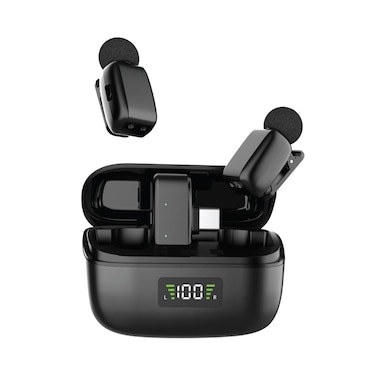 ميكروفون جرين لايون فليكس ميك ديو Type C إلى Lightning 2 في 1، بطارية ميكروفون 60 مللي أمبير، علبة شحن 300 مللي أمبير، استجابة تردد 20-20kHz، تقليل ضوضاء، 4-5 ساعات عمل






