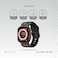 Levelo Kyoto Watch Strap, Hypoallergenic Fluoro Rubber, Metal Mesh for Breathability, Sweat &amp; Water Resistant, Chemical Resistant, Compatible with Apple Watch SE &amp; Series 9/8/7/6/5 - Black