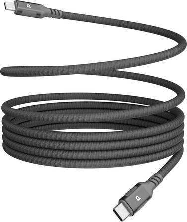 Powerology Maglink Magnetic USB-C to USB-C Cable 60W PD Fast Charging 1.2M Braided Cable 480Mbps High-Speed Data Transfer Durable 20000