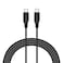 Powerology Power Sync Flex PD 60W USB-C to USB-C V2.0 TPE Jacket Over-Molded Cable, 1.2 Meter, Full Speed Charging, 20V/3A, 480Mbps Transfer Speed, Black

