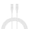 Powerology Power Sync Flex PD 60W USB-C to USB-C V2.0 TPE Jacket Over-Molded Cable, 1.2 Meter, Full Speed Charging, 20V/3A, 480Mbps Transfer Speed, White
