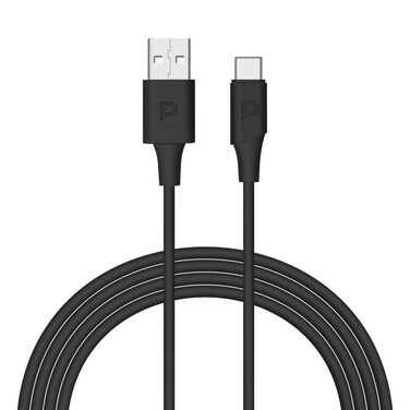 كابل Powerology PD 20W Power Sync Flex USB-A إلى USB-C مع غلاف TPE، طول 2 متر، سرعة شحن 5V/3A، 9V/2A، سرعة نقل 480Mbps، أسود
