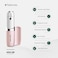 Green Lion Facial Hair Remover, 1000 RPM Motor, Stainless Steel Blade, 1 &times; AA Replaceable Battery, Skin Friendly, LED Indicator, Ergonomic Design, Protective Cover, Pink
