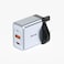 Green Lion GaNPremium UK Plug Wall Charger PD 45W, Input 100-240V, 50/60Hz, PC Flame Retardant Material, PPS 44.55W PD Power Delivery, USB-A &amp; USB-C Port, QC 3.0 30W Output, PD 40W Output - UK Plug