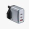Green Lion GaNPremium UK Plug Wall Charger PD 65W with 49.55W PPS Power Delivery, USB-A &amp; 2 USB-C Ports, Fast Charging, PC Flame Retardant Material, Universal Voltage Input (100-240V)
