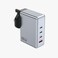 Green Lion GaNPremium UK Plug Wall Charger PD 100W with 3 USB-C Ports, USB-A, 60W QC 3.0 Output, 100W PD Output, PC Flame Retardant Material, Universal Voltage Input (100-240V)

