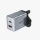 Green Lion Premium Series Dual Port Wall Charger, PD 20W Output, QC 3.0 18W, USB A &amp; USB C Interface, PPS 19.8W Power Delivery, UK Plug, Flame Retardant PC Material, Gray
