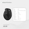 Green Lion Smart OLED Vertical Mouse, 1200-4000 DPI, 5.1 Bluetooth &amp; 2.4G Wireless, 500mAh Battery, 3 Million Clicks, OLED Display, Multi-Function Knob, 65 Hours Working Time - Black

