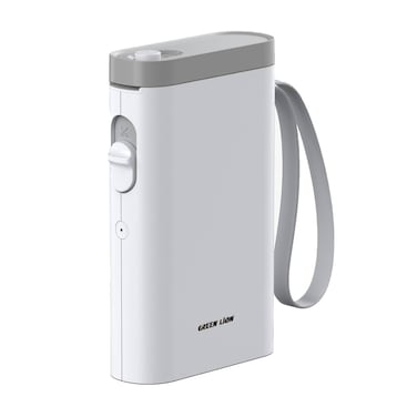 طابعة Green Lion Snap Label الحرارية، دقة 203 نقطة في البوصة، سرعة طباعة 20 مم/ث، قطع مدمج، بطارية 1300 مللي أمبير، Bluetooth V5.1، عرض ورقة 14 مم، 1000 ملصق لكل شحنة، أبيض
