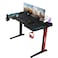 Green Lion RGB Gaming Desk &amp; Table, 120 x 73 x 60 cm Surface, 7 RGB Color Modes, Anti-Collision Design, Adjustable Nonslip Feet, Mobile Phone Groove, Water-Resistant, Black