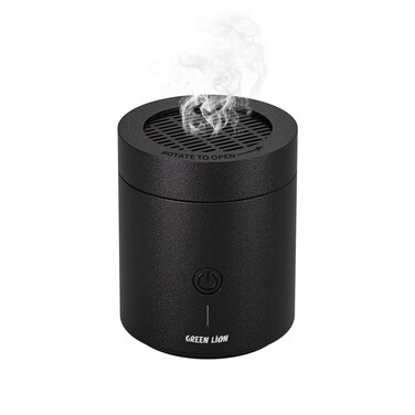 Green Lion Dune Bakhour Incense Burner, 300-400&deg;C Heating, 2000mAh Battery, 45-55 Burning Cycles, Type-C Charging, 22W Power, Rotatable Lid, Black
