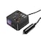 Porodo Universal AC Power Inverter, Multiple USB Outputs, USB-C PD 30W, USB-A QC 18W, 220V 200W AC Output, Built-in Smart Cooling Fan, Overload and Voltage Protection, Black
