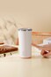 Porodo Lifestyle Auto Stirring Insulated Mug, 400mL Capacity, 120s Mixing Time, Double Wall Insulation, 300mAh Battery, Magnetic USB Charging, IPX6 Waterproof, White

