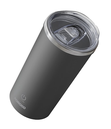 Porodo Lifestyle Auto Stirring Insulated Mug, 400mL Capacity, 120s Mixing Time, Double Wall Insulation, 300mAh Battery, Magnetic USB Charging, IPX6 Waterproof, Black
