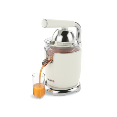 Green Lion Vintage Citrus Juicer, 170W Copper Motor, 125 RPM, 400ml Capacity, Stainless Steel Filter, Pressing Lever Arm, Anti-Slip Base, Dishwasher-Safe Parts, Cream
