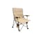 Green Lion Outdoor Camping Chair with Carrying Bag, Steel Alloy Frame, Oxford 1100D Fabric, 150kg Load Capacity, Ergonomic Design, Non-Slip Feet, Bottle Holding Pocket, Sand
