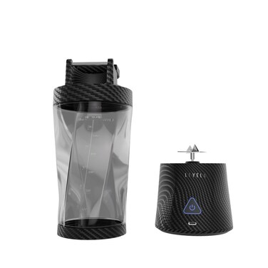 Levelo Portable Carbon Fiber Blender Aeroflex with 700ml Capacity &amp; 6000mAh Rechargeable Battery, Leak Proof &amp; Odor Free, Compact &amp; Travel Friendly, BPA Free, Auto Shut Off &ndash; Smoky Transparent
