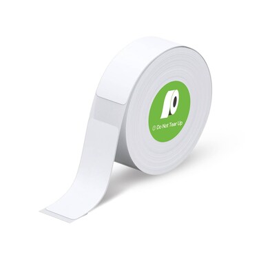 Green Lion Label Maker Tape for Thermal Printer, 180 Labels, 4 &times; 1.4 cm Paper Size, Water &amp; Oil Resistant, Self-Adhesive Backing, White, 22g
