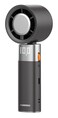 Porodo Handheld Turbo Fan, 13000RPM with Flashlight, Digital Display, Foldable &amp; Portable Design, Customizable Wind Speed, Rechargeable 3000mAh Battery &ndash; Black
