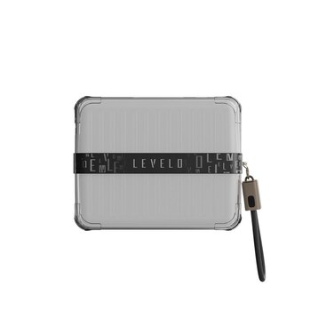 Levelo Aerion Portable 10000mAh Power Bank, Luggage Design, LED Display, Type-C Input/Output, USB-A Output, Fast Charging, 230g, ABS + PC, Grip Cable Included, White Black
