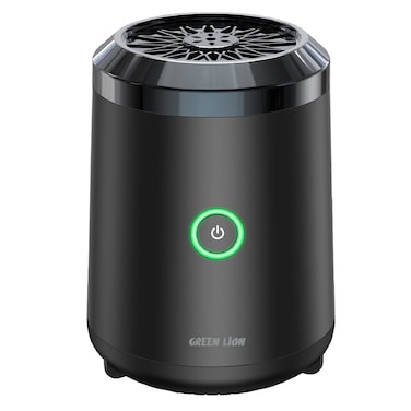 Green Lion Mini Bakhour Pro with Quran Speaker, 420&deg;C Temperature, Quran Timer Setting, Type-C Charging, 8GB Memory, Fast Burning, 90 Sec Auto Off - Black
