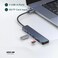 محور USB-C من Green Lion 7 في 1، 3 منافذ USB-A، HDMI، منفذ PD، دقة 4K@30Hz، إدخال بطاقة SD و TF، نقل بيانات بسرعة 5 جيجابت في الثانية، طلاء ألمنيوم، طول الكابل 16.7 سم