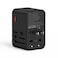 Powerology GaN 75W Universal Charger, USB-C1/C2/C3 Output 70W Max, USB-A 60W Max, Multiple Port Combinations, PPS Support, Rated 2500W, 150+ Countries Compatible, Black
