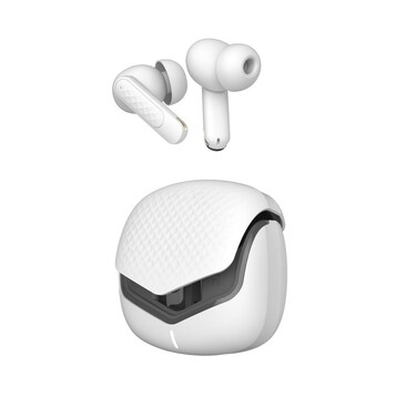 Green Lion Tune X True Wireless Earbuds, 40mAh Earbud Battery, 1.5-2H Charging Time, 30dB Noise Reduction, 500mAh Charging Case, 180H Standby, Type-C Charging Port, IPX5 Waterproof &ndash; White
