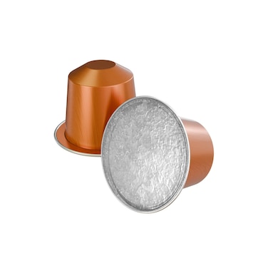 LePresso Aluminum Capsules for Nespresso, 100% Arabica, Medium Roast, Copper, 10 Capsules per Box, Compatible with Nespresso Machines, Rich and Aromatic Coffee
