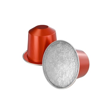 LePresso Aluminum Capsules for Nespresso, 100% Arabica from Ethiopia, Medium Roast, Red, Floral &amp; Fruity Notes, 10 Capsules per Box, Nespresso Compatible, Rich and Aromatic Brew