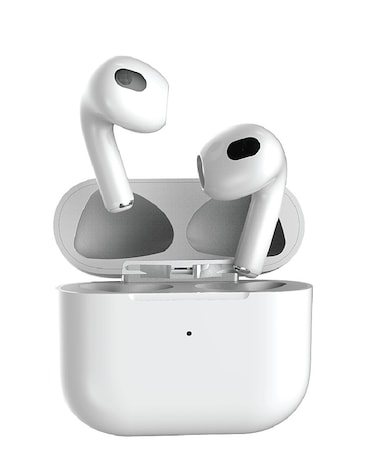 Porodo Soundtec ENC Earbuds III True Wireless, Bluetooth 5.3, 10m Range, 4 Hours Playback, 30 Hours Standby, 80 Days with Case, Wireless &amp; Wired Charging, Touch Control, Voice Assistant, White
