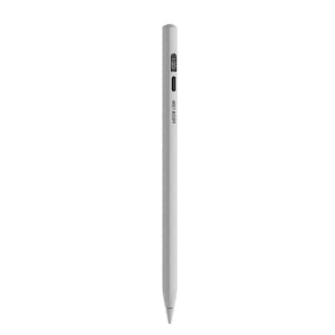 Green Lion Digital Stylus Pencil, Compatible with 2018 and Newer iPads, 1.7mm Low Noise Tip, OLED Display, 15-Hour Usage, Tilt Sensitivity, Type-C Fast Charging, Auto Sleep, White
